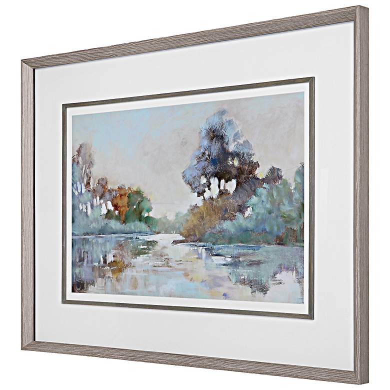 Image 4 Uttermost Morning Lake 51 1/4 inch Wide Framed Wall Art more views