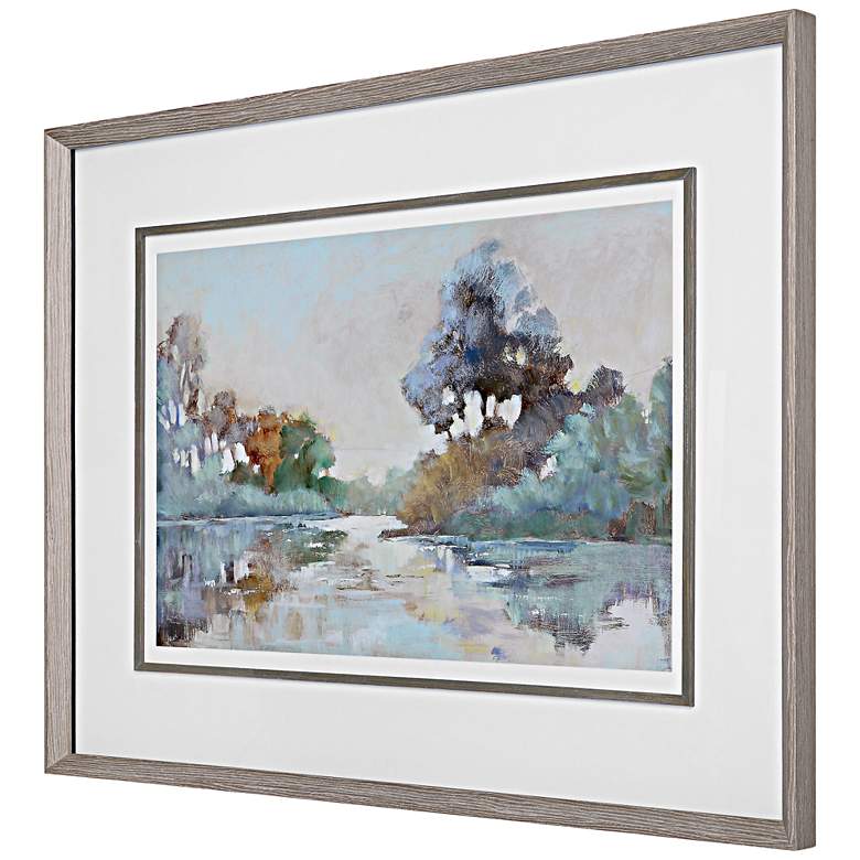 Image 6 Uttermost Morning Lake 51 1/4 inch Wide Framed Wall Art more views