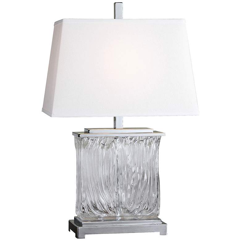Image 1 Uttermost Mosely Textured Art Glass Table Lamp