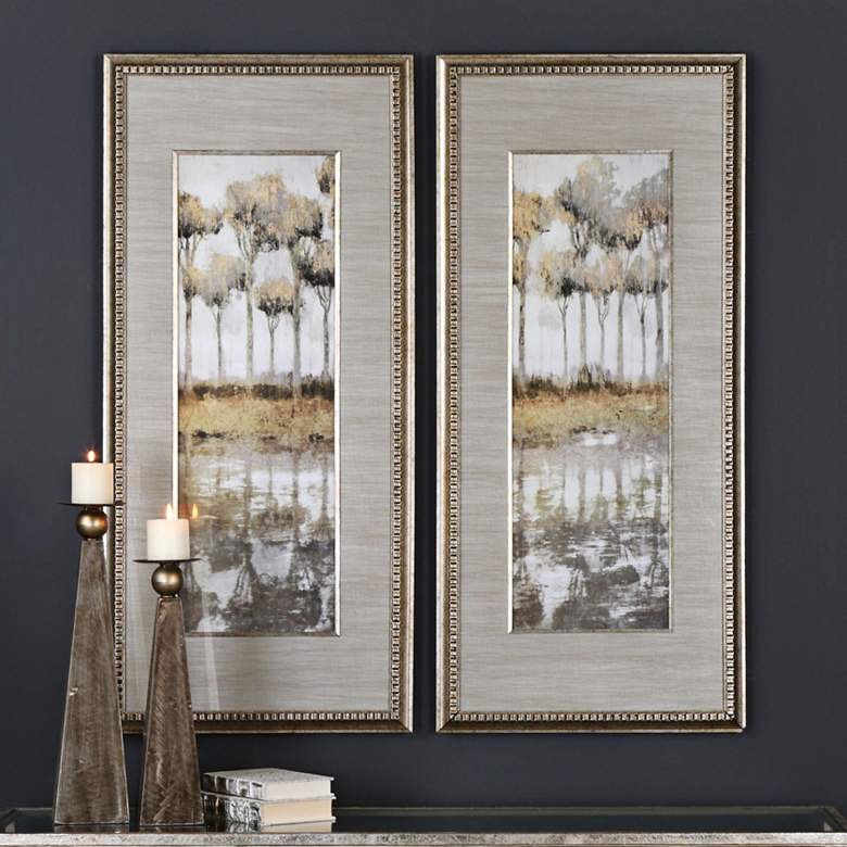 Image 1 Uttermost Mozambique 51"H 2-Piece Framed Wall Art Print Set
