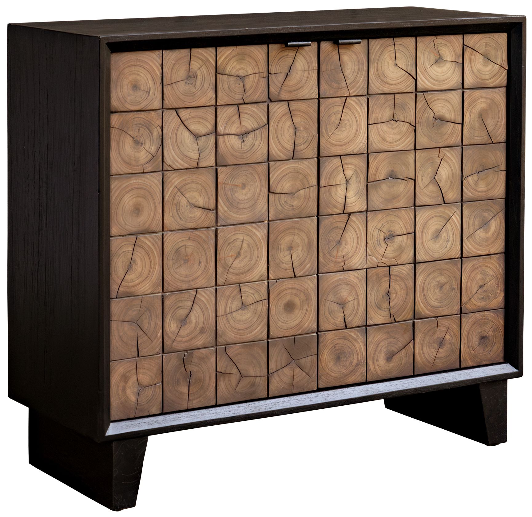 Image 2 Uttermost Muestra 36" Wide Black and Woodtone 2 Door Cabinet more views