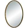 5_Uttermost Mulligan 34" Aged Gold Round Wall Mirror more views