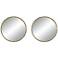 Uttermost Mulligan Aged Gold 34" Round Wall Mirrors Set of 2
