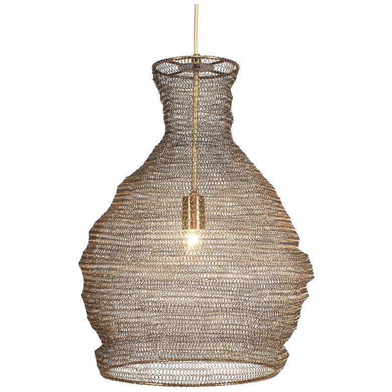 Image 1 Uttermost Murmur 15" Wide 1 Lt Antique Brass Metal Pendant