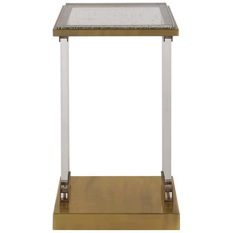 Image 1 Uttermost Muse 14" W x 25.25" H Brushed Brass Accent Table