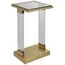 2_Uttermost Muse 14" Wide Brushed Brass Rectangle Accent Table
