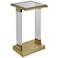 Uttermost Muse 14" Wide Brushed Brass Rectangle Accent Table
