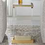 1_Uttermost Muse 14" Wide Brushed Brass Rectangle Accent Table