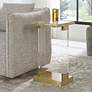 4_Uttermost Muse 14" Wide Brushed Brass Rectangle Accent Table more views