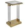 5_Uttermost Muse 14" Wide Brushed Brass Rectangle Accent Table more views