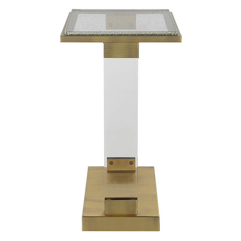 Image 6 Uttermost Muse 14" Wide Brushed Brass Rectangle Accent Table more views