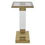 6_Uttermost Muse 14" Wide Brushed Brass Rectangle Accent Table more views