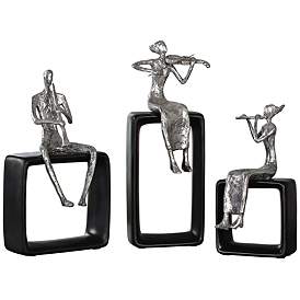 Image2 of Uttermost Musical Ensemble Silver Sculptures - Set of 3