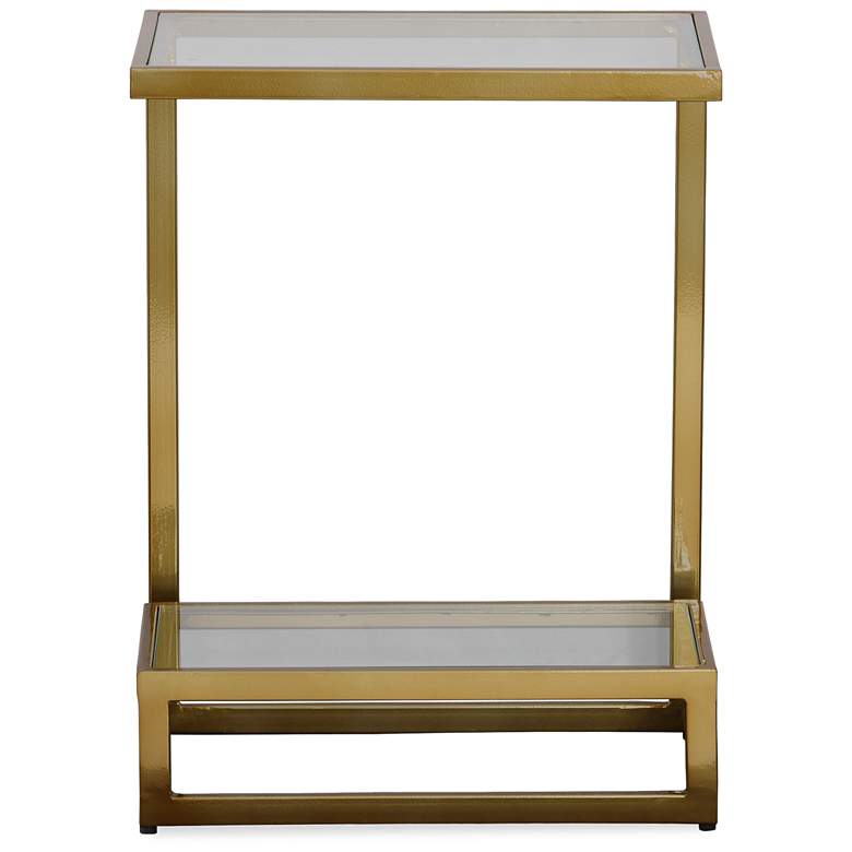 Image 1 Uttermost Musing 24.25" H Brushed Brass Accent Table