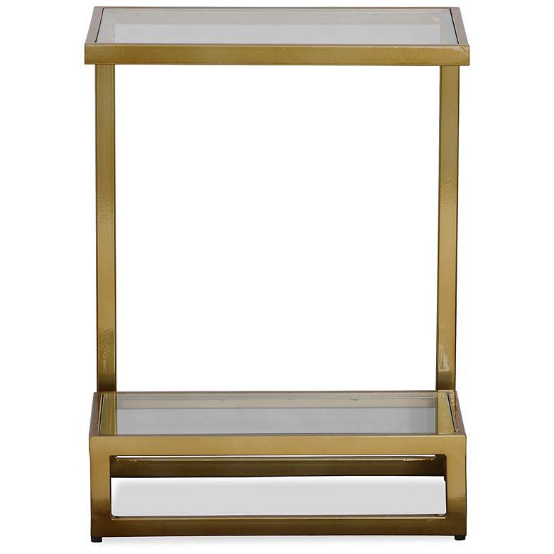 Image 2 Uttermost Musing 24.25" H Brushed Brass Accent Table