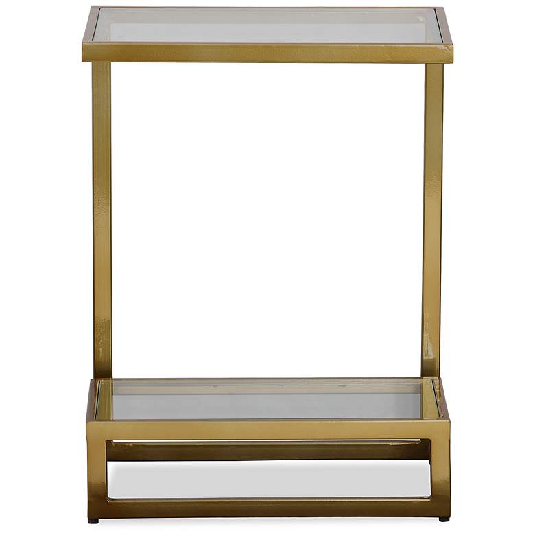 Image 1 Uttermost Musing 24.25 inch H Brushed Brass Accent Table