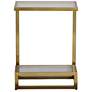Uttermost Musing 24.25" H Brushed Brass Accent Table