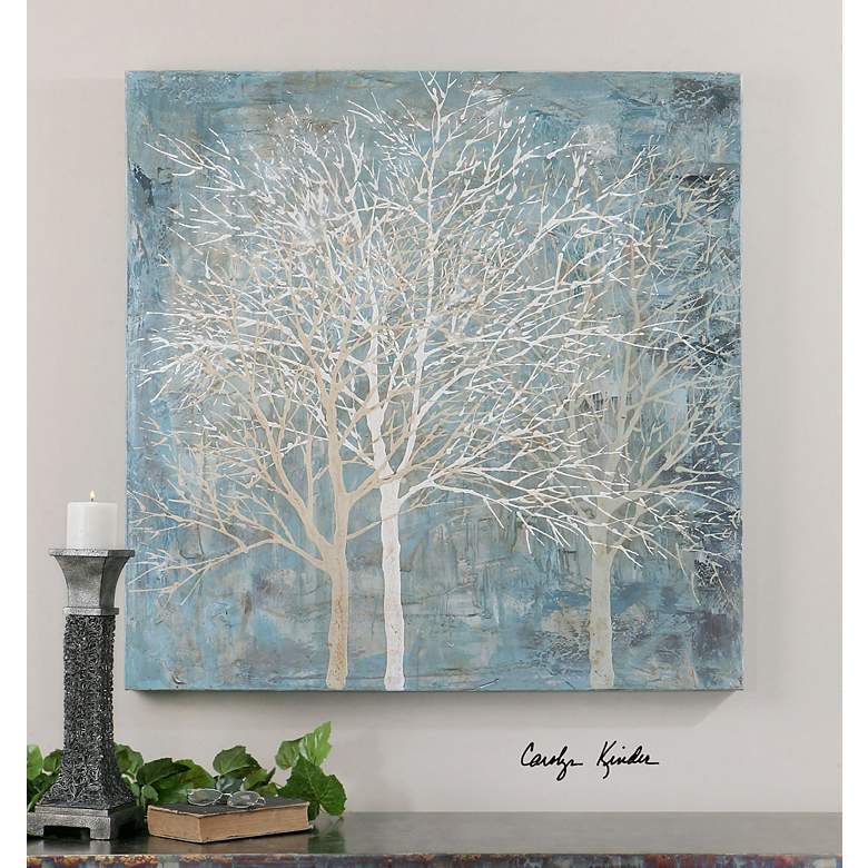 Image 1 Uttermost Muted Silhouette 39 1/2" Square Canvas Wall Art