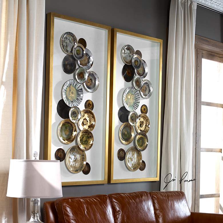 Image 5 Uttermost Myla Multi-colored Plates 58 1/2"H Wall Art more views