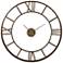 Uttermost Mylah Antiqued Gold Iron 36" Round Wall Clock