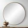 Uttermost Mystic Matte Natural 33" Round Wall Mirror