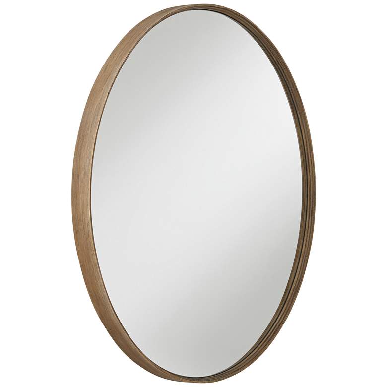 Image 5 Uttermost Mystic Matte Natural 33" Round Wall Mirror more views