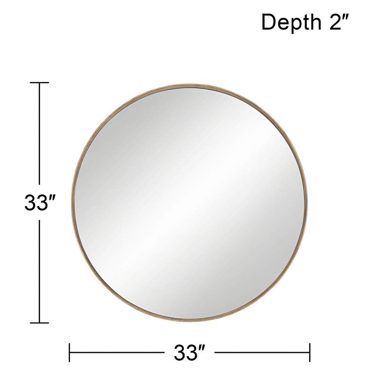 Image 7 Uttermost Mystic Matte Natural 33" Round Wall Mirror more views