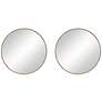 1_Uttermost Mystic Matte Natural 33" Round Wall Mirrors Set of 2