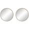 Uttermost Mystic Matte Natural 33" Round Wall Mirrors Set of 2