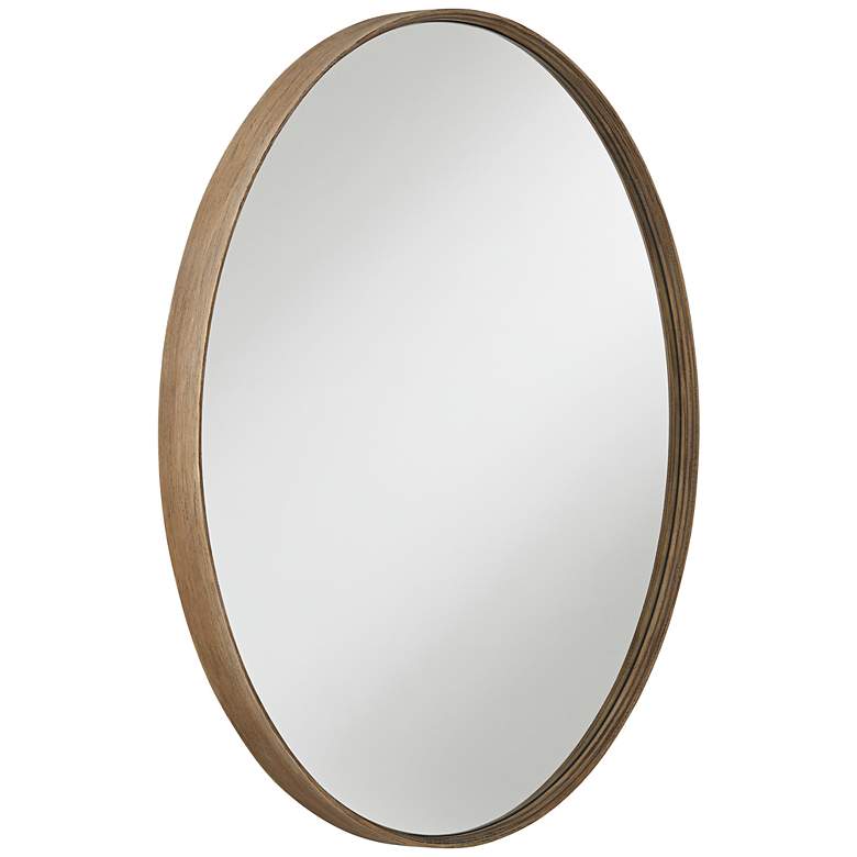 Image 4 Uttermost Mystic Matte Natural 33" Round Wall Mirrors Set of 2 more views