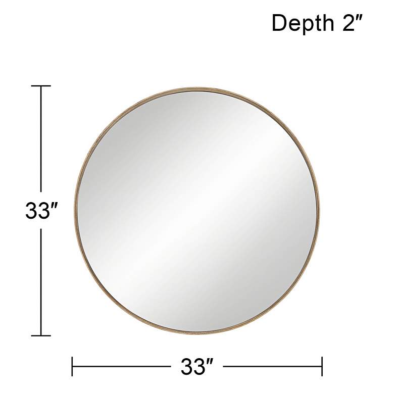 Image 7 Uttermost Mystic Matte Natural 33" Round Wall Mirrors Set of 2 more views