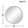 7_Uttermost Mystic Matte Natural 33" Round Wall Mirrors Set of 2 more views