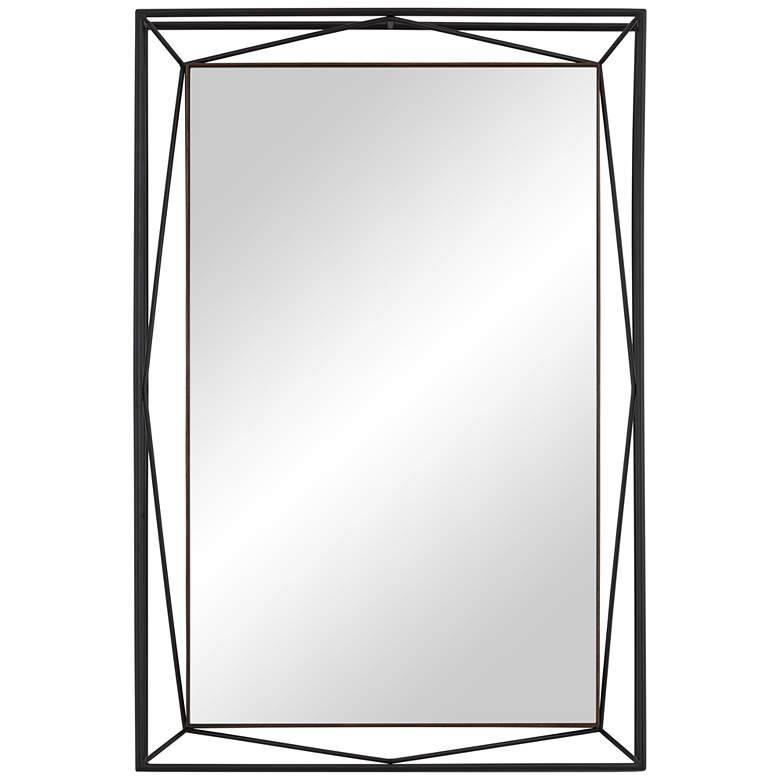 Image 2 Uttermost Nabi Satin Black 24" x 36" Rectangular Wall Mirror