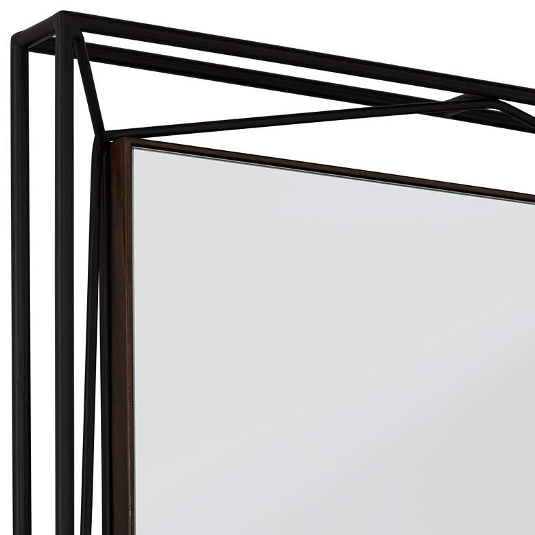 Image 3 Uttermost Nabi Satin Black 24" x 36" Rectangular Wall Mirror more views