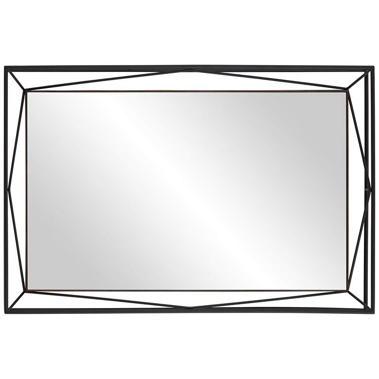 Image 5 Uttermost Nabi Satin Black 24" x 36" Rectangular Wall Mirror more views