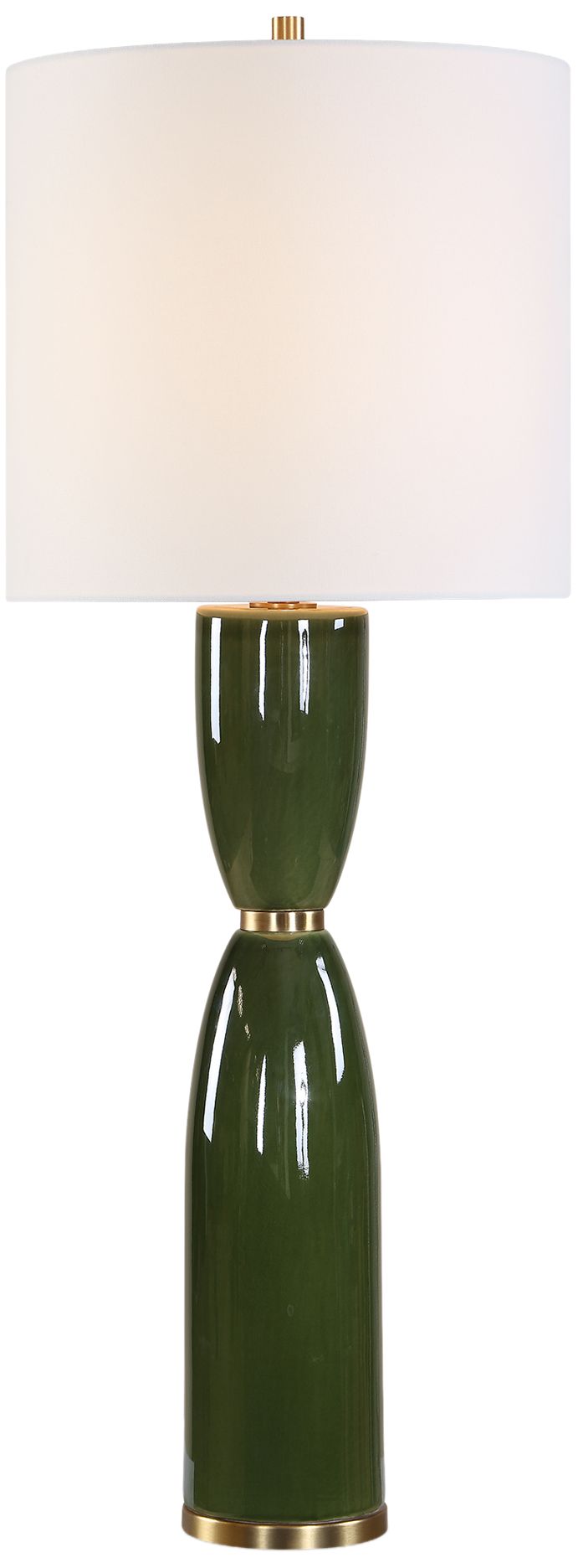 Uttermost Nacua 34 1/2" Deep Green Ceramic Table Lamp