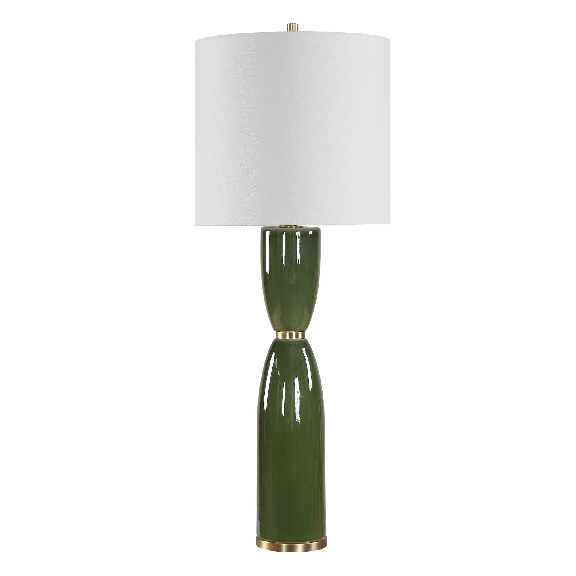 Image 4 Uttermost Nacua 34 1/2" Deep Green Ceramic Table Lamp more views