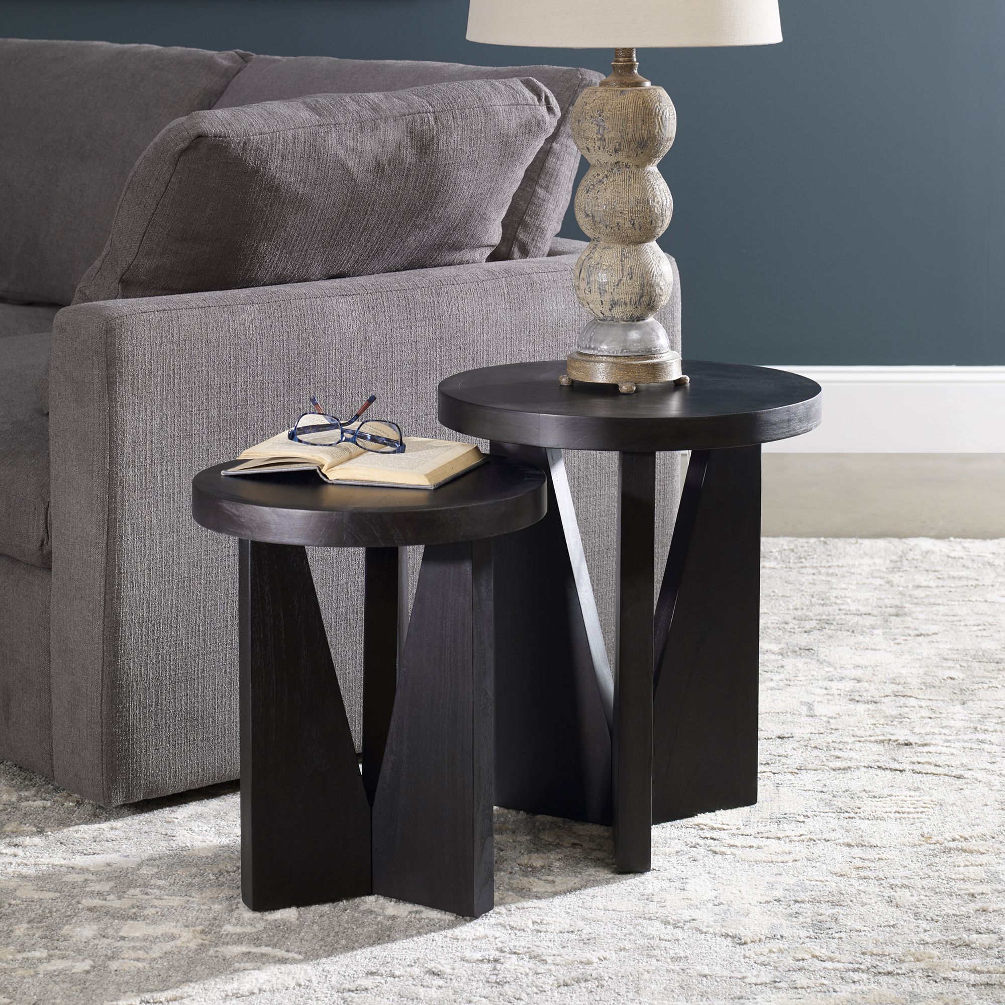 Uttermost Nadette Dark Espresso Nesting Tables Set of 2
