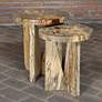 Uttermost Nadette Natural Wood Nesting Tables Set of 2 in scene