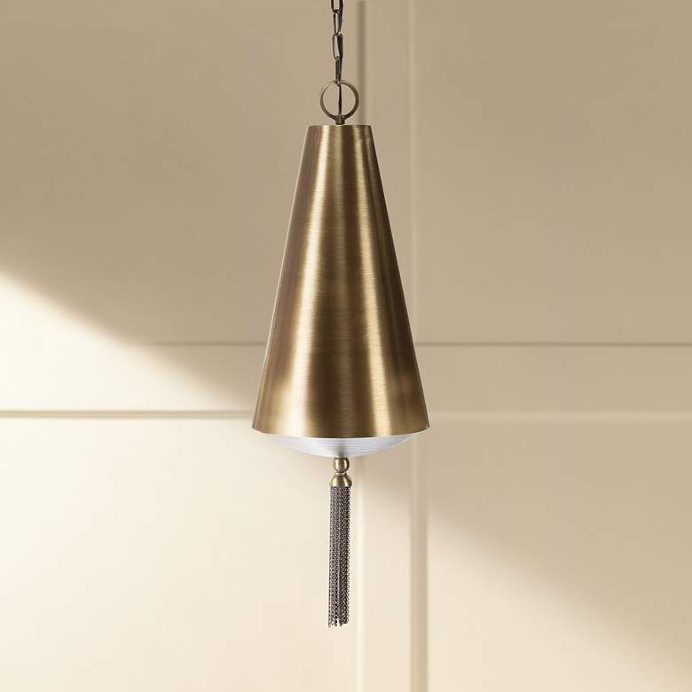Image 1 Uttermost Nador Antique Brass Pendant Light