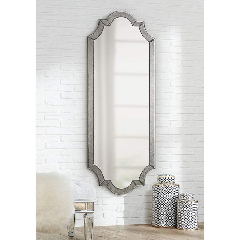 Image 1 Uttermost Naima Hand-Beveled 24" x 64" Wall Mirror