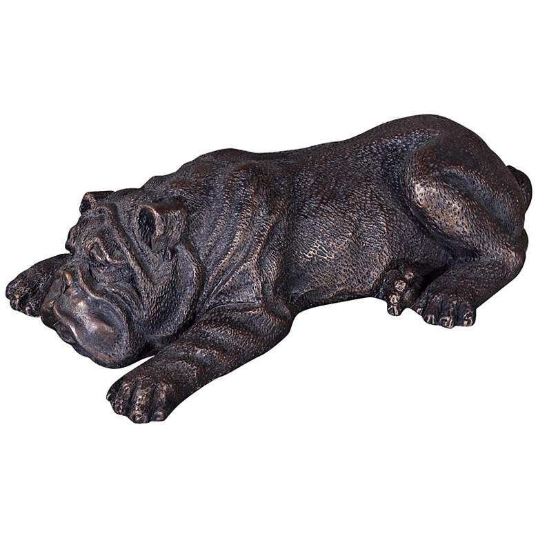 Image 1 Uttermost Nap Time Cast Iron Puppy Sculpture