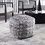 3_Uttermost Narol Neutral Charcoal and Black Pouf Ottoman more views