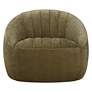 2_Uttermost Narrows Moss Green Chambray Chenille Swivel Chair