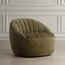 1_Uttermost Narrows Moss Green Chambray Chenille Swivel Chair