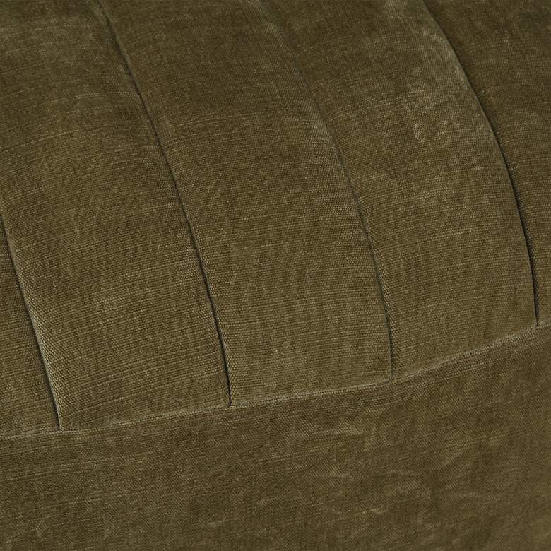 Image 7 Uttermost Narrows Moss Green Chambray Chenille Swivel Chair more views