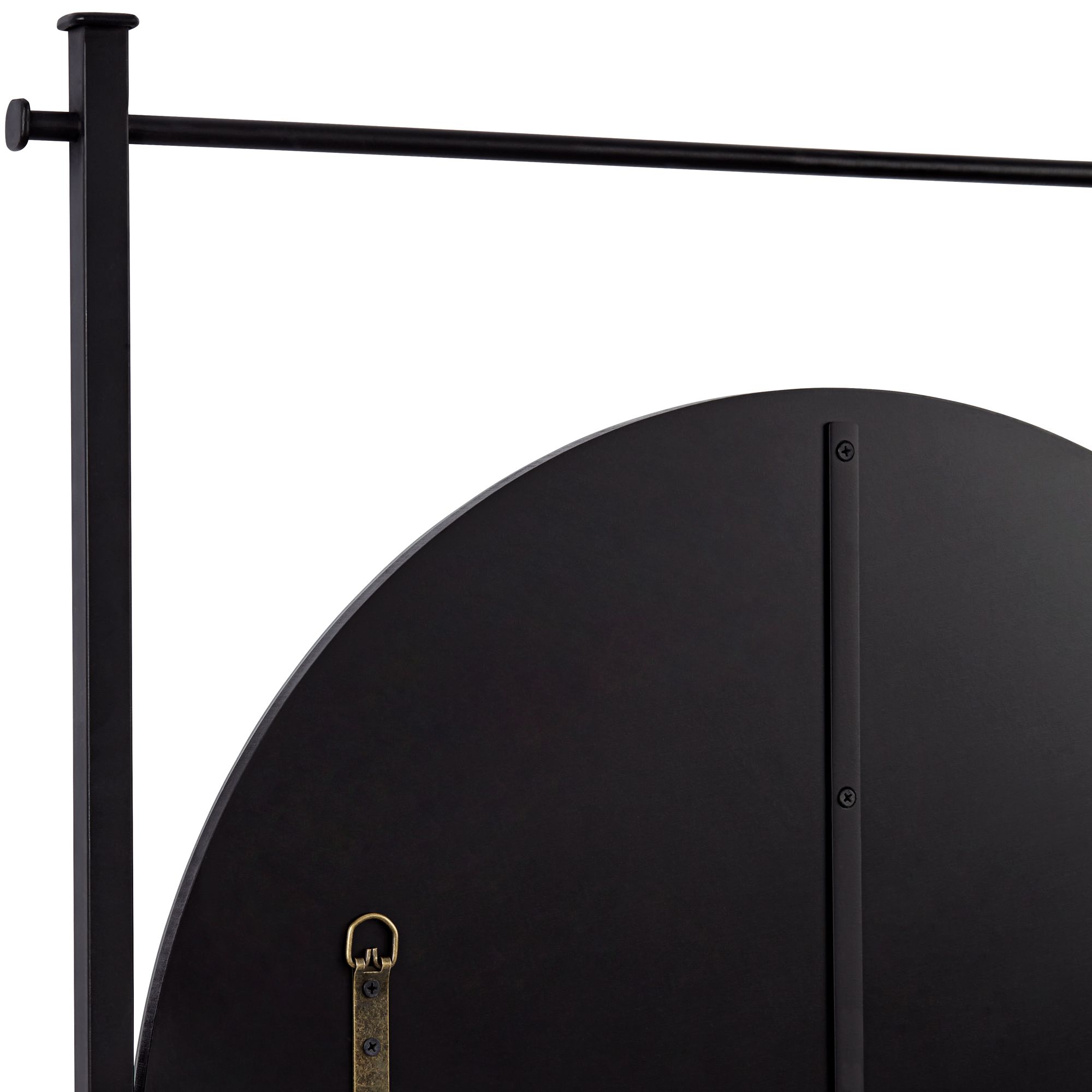 Image 4 Uttermost Nassau 30x33 Black Round Wall Mirror Set of 2 more views