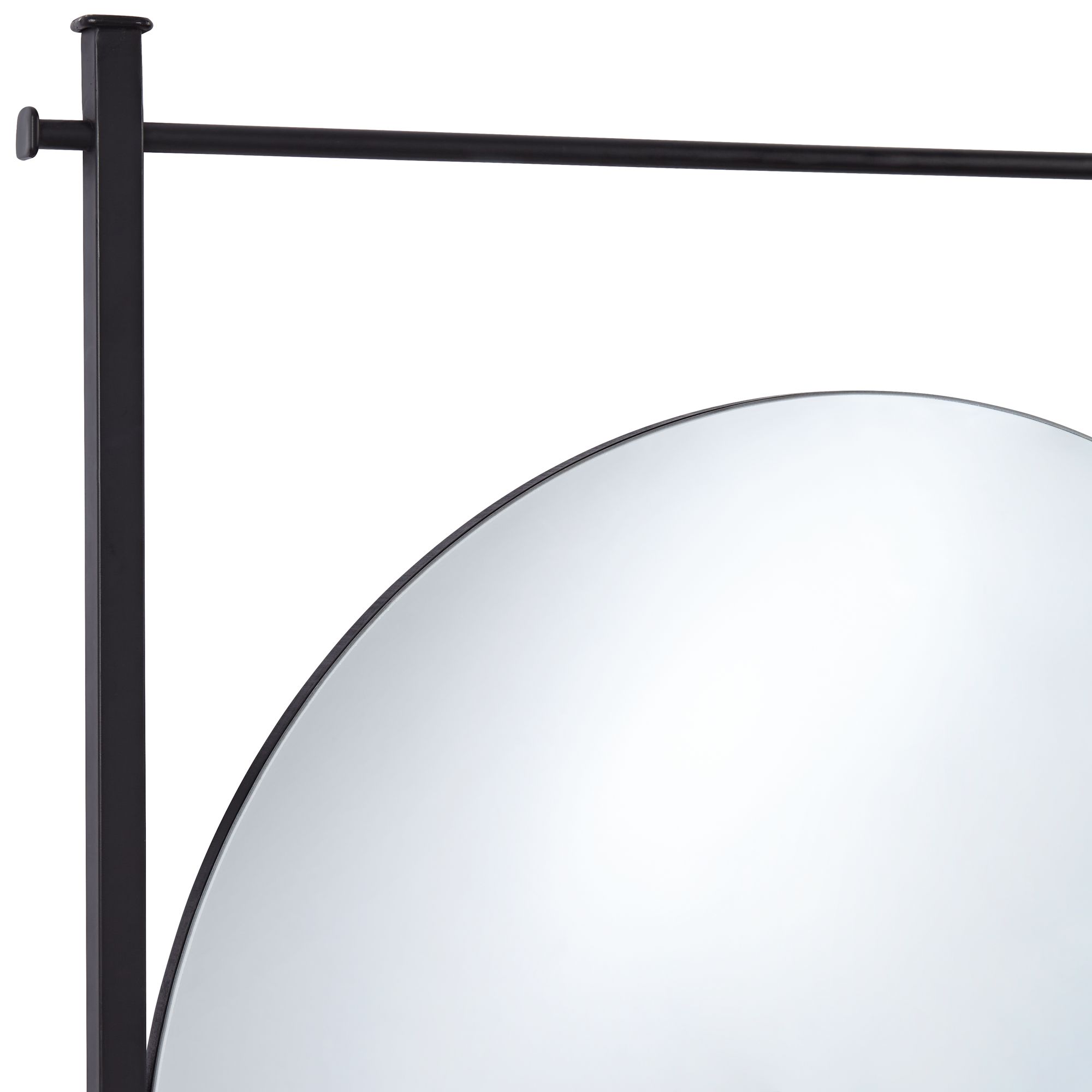 Image 3 Uttermost Nassau 30x33 Black Round Wall Mirror more views