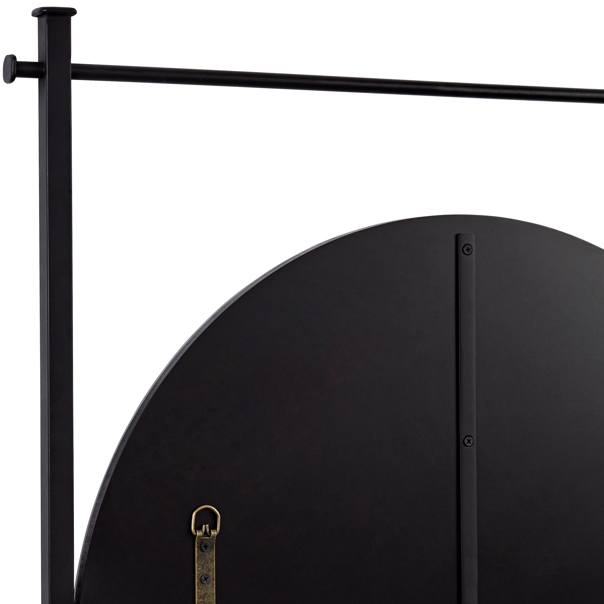 Image 5 Uttermost Nassau 30x33 Black Round Wall Mirror more views