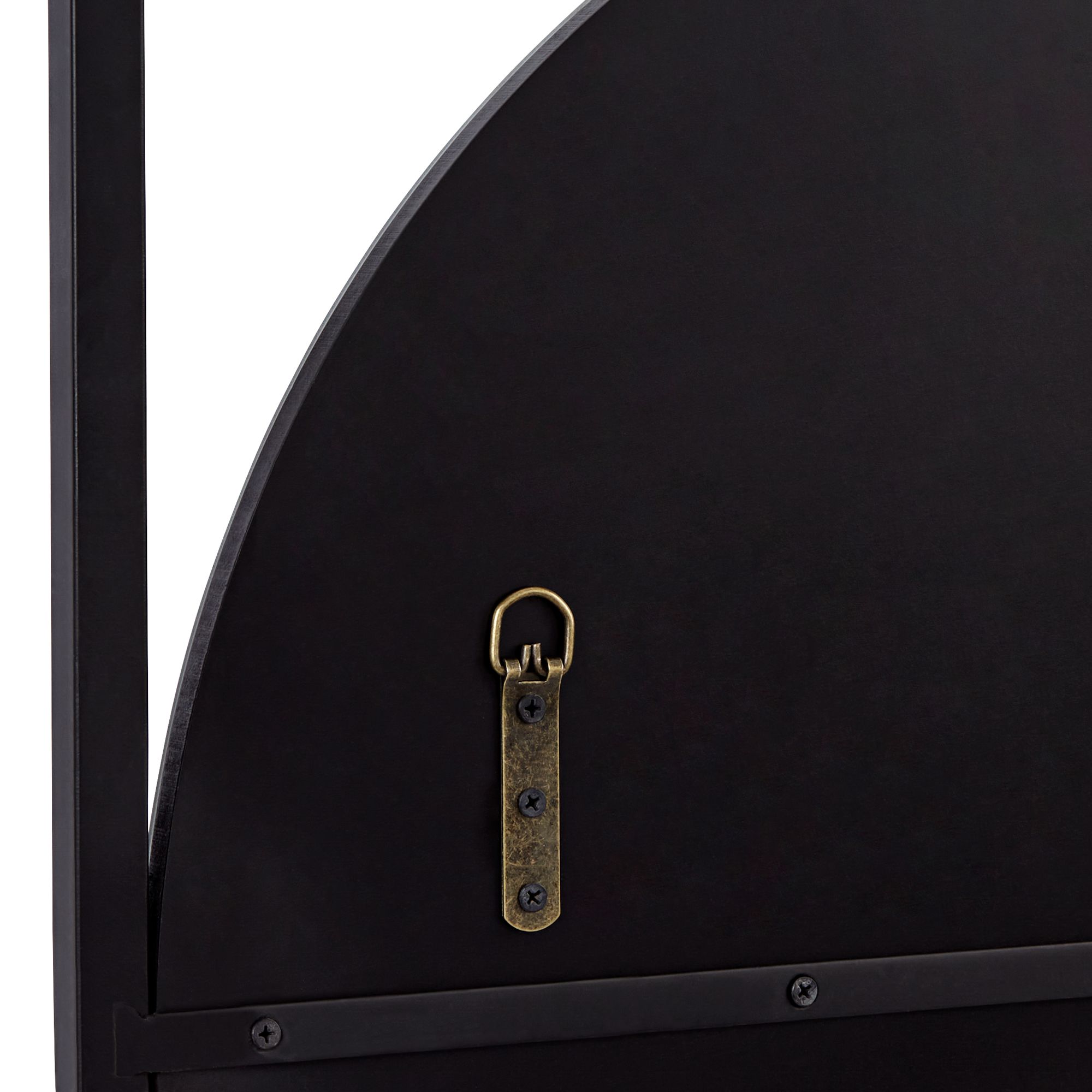 Image 6 Uttermost Nassau 30x33 Black Round Wall Mirror more views